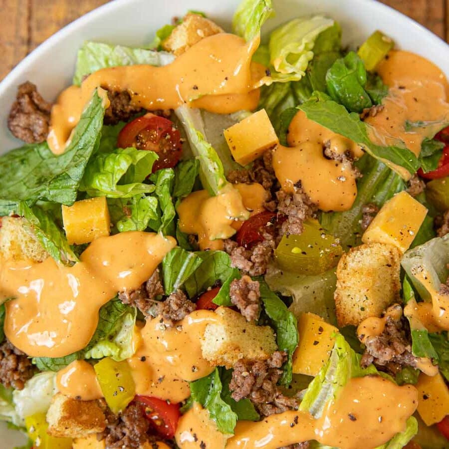 Big Mac Salad in bowl