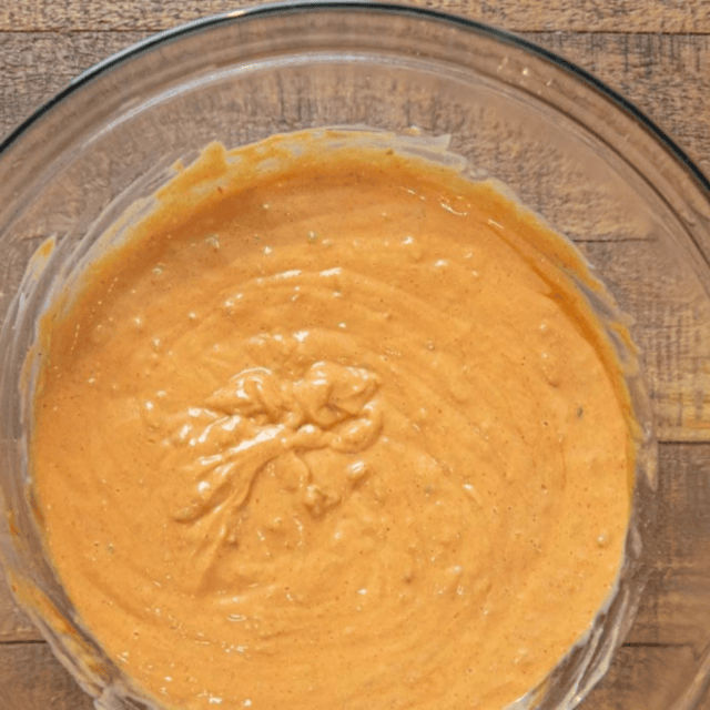 ingredients in sauce all mixed up in a bowl