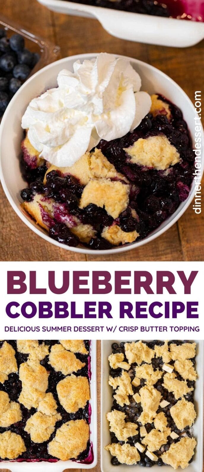 Collage di Blueberry Cobbler