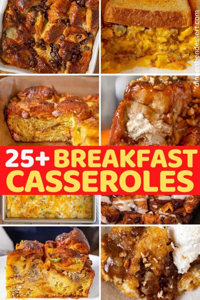 Collage of Breakfast Casserole Pictures
