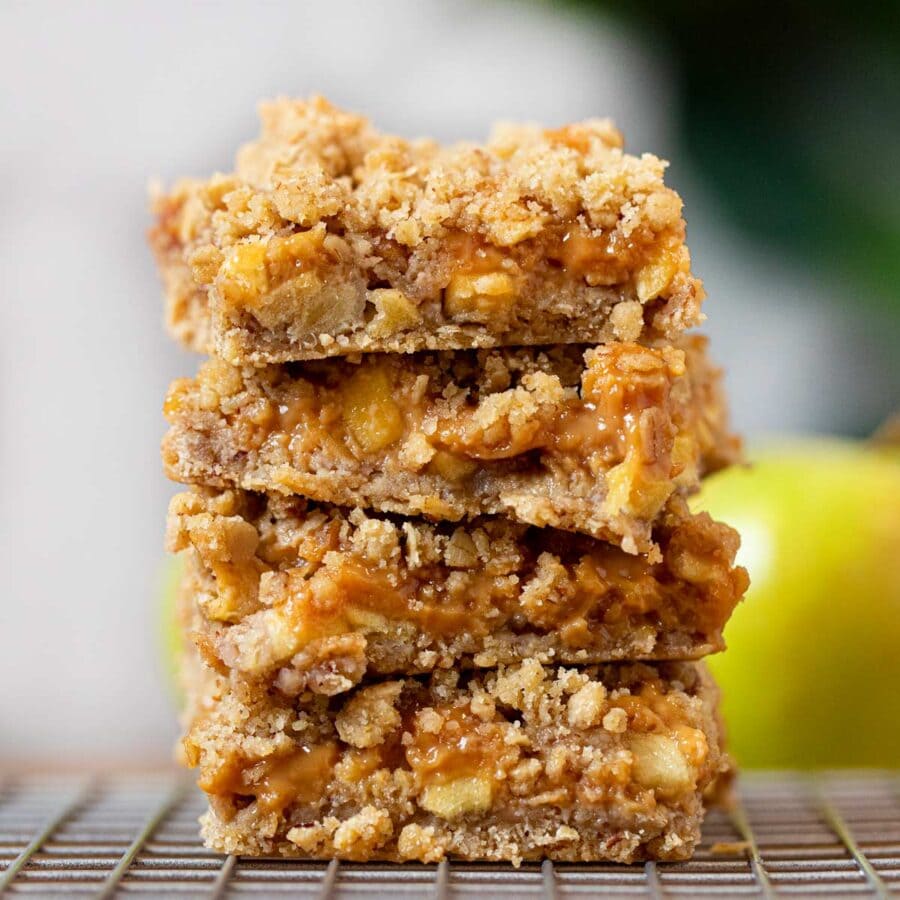 Easy Caramel Apple Bars Recipe Dinner Then Dessert