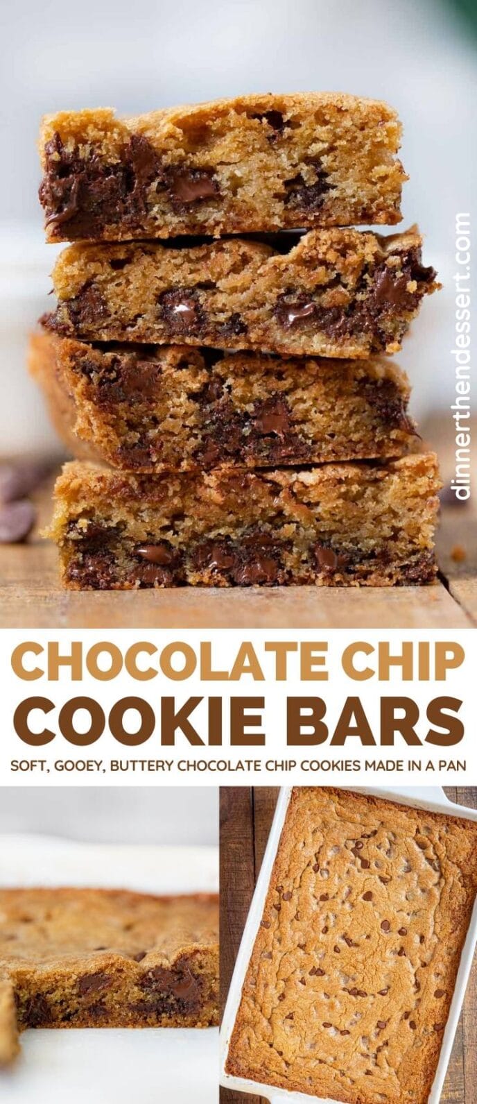 Chocolate Chip Cookie Bars Recipe One Bowl Dinner Then Dessert