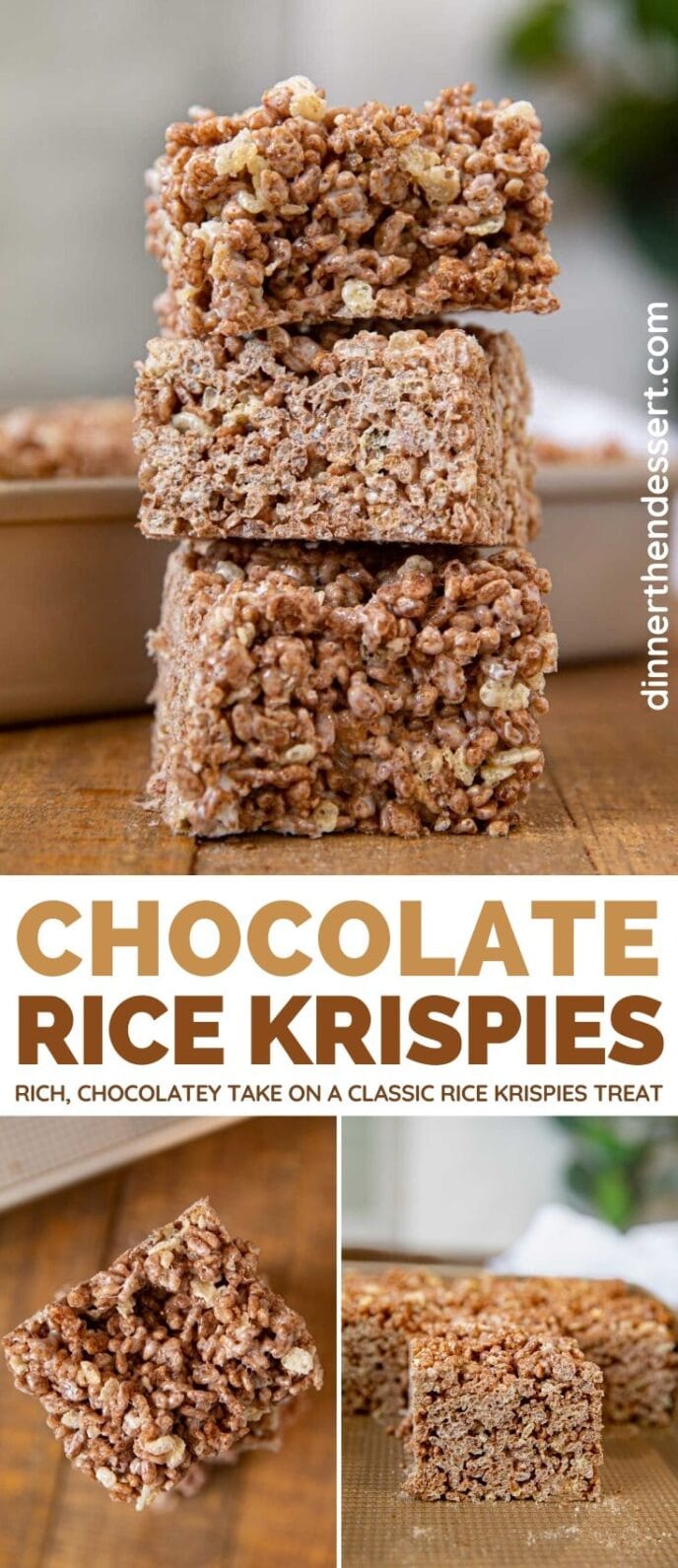 Chocolate Rice Krispie Treats collage