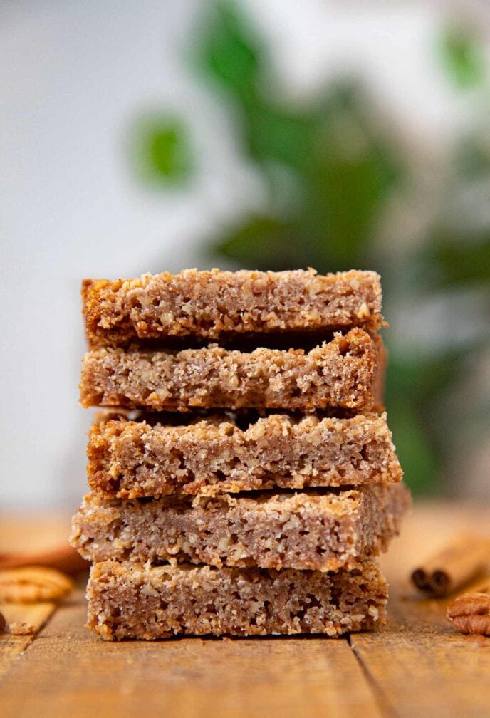 Cinnamon Pecan Bark in a stack