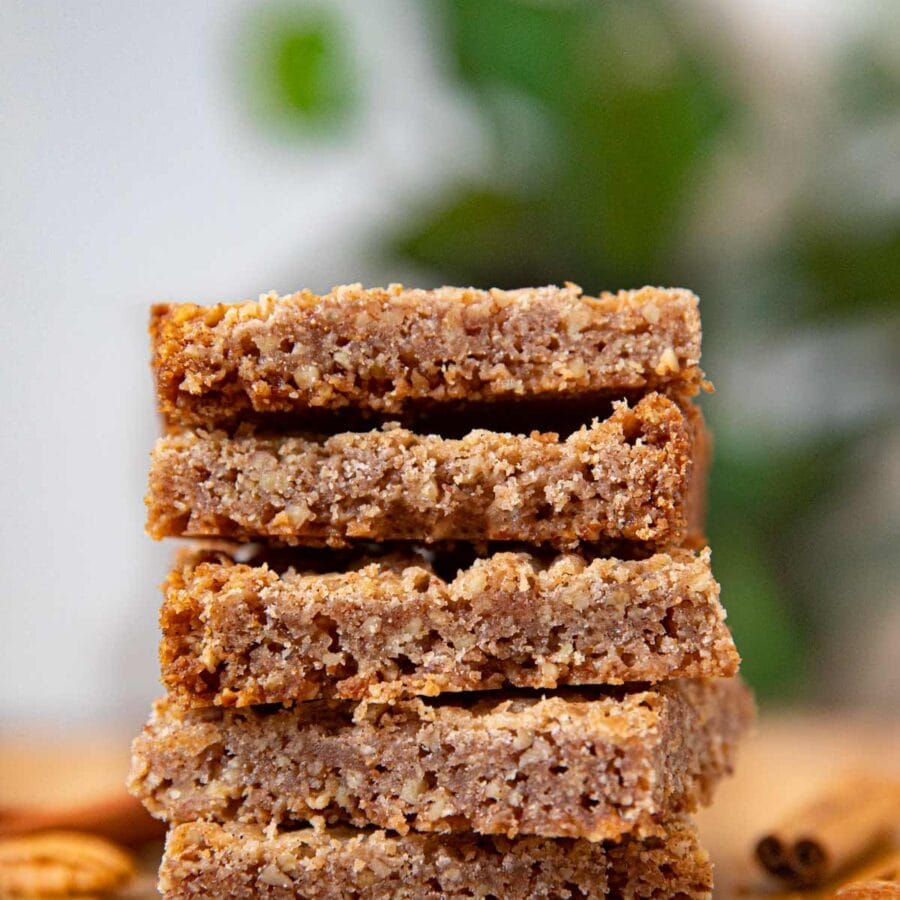 Cinnamon Pecan Bark in a stack