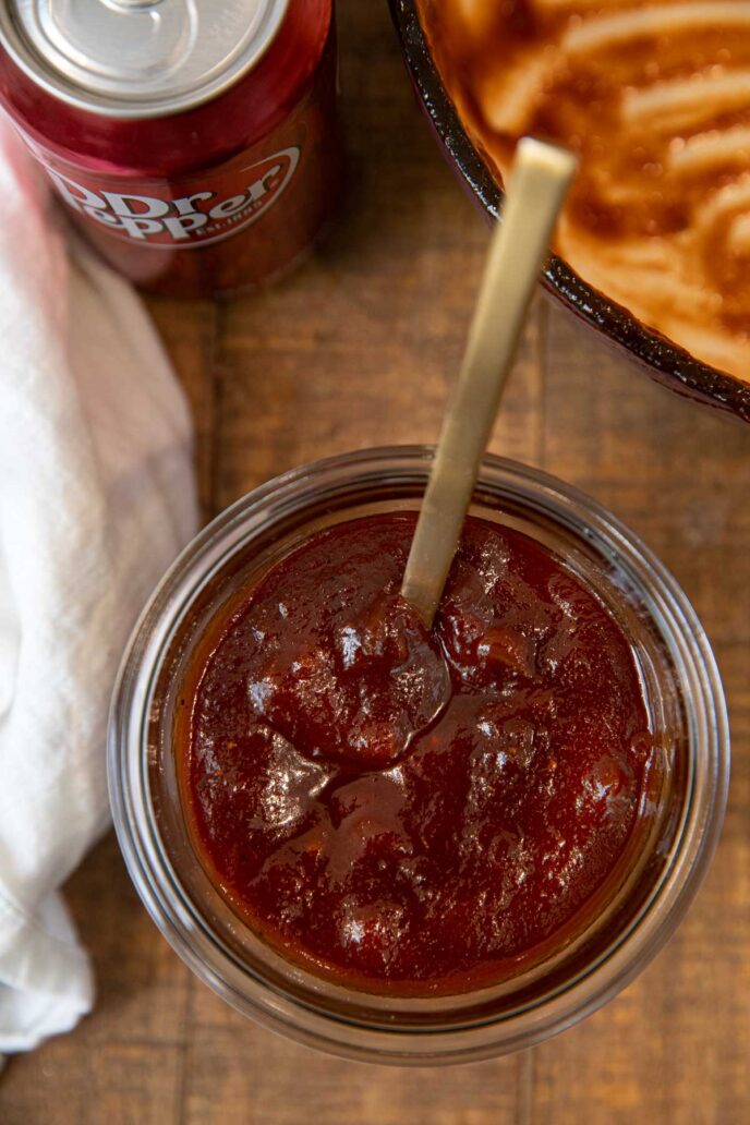 Dr. Pepper BBQ Sauce in jar