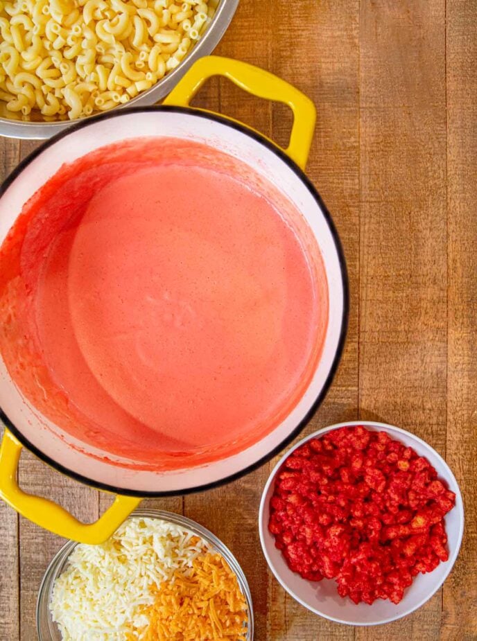 Flamin' Hot Cheetos Mac and Cheese ingredients