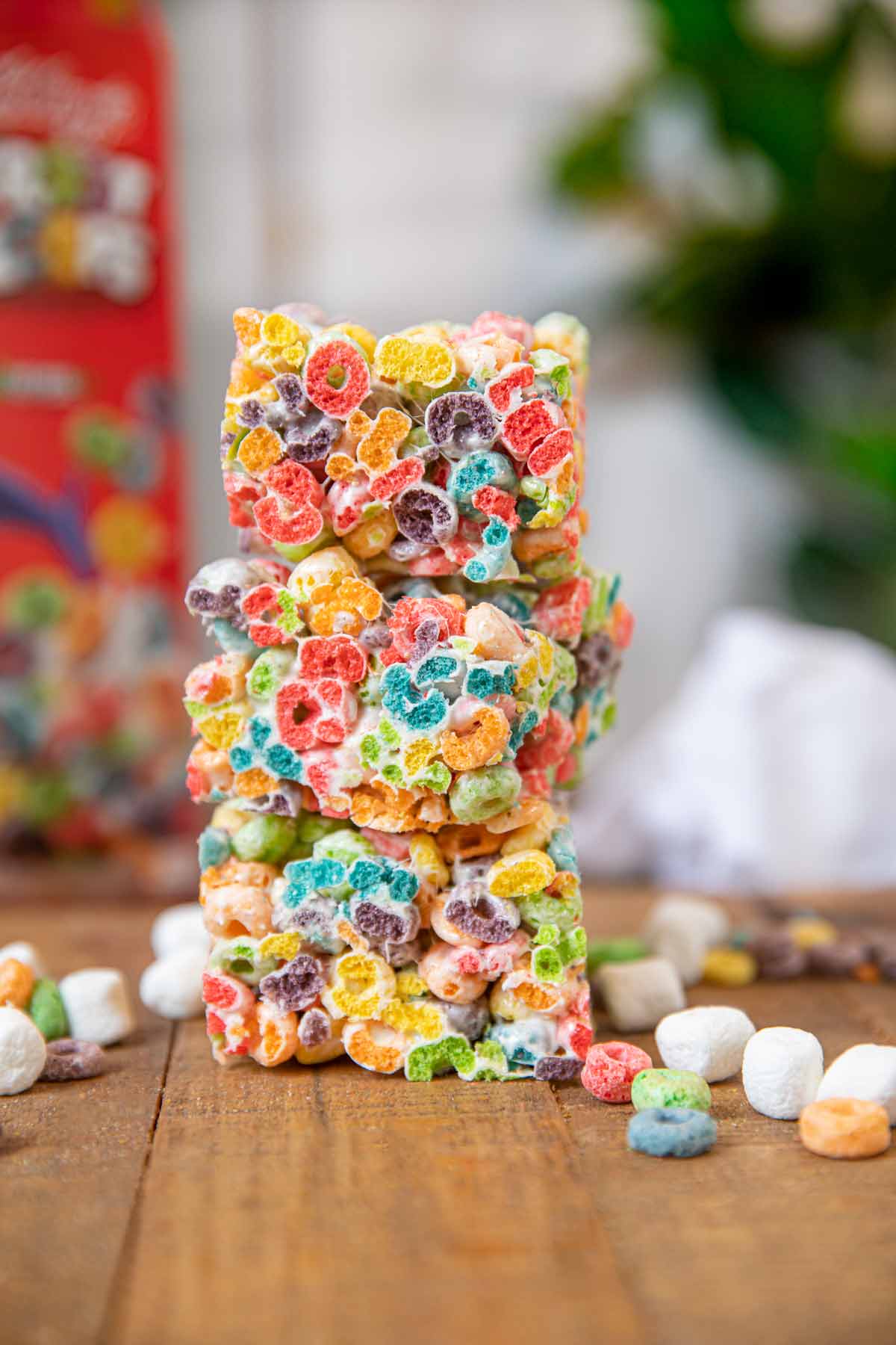 Froot Loop Cereal Marshmallow Bars - Together as Family