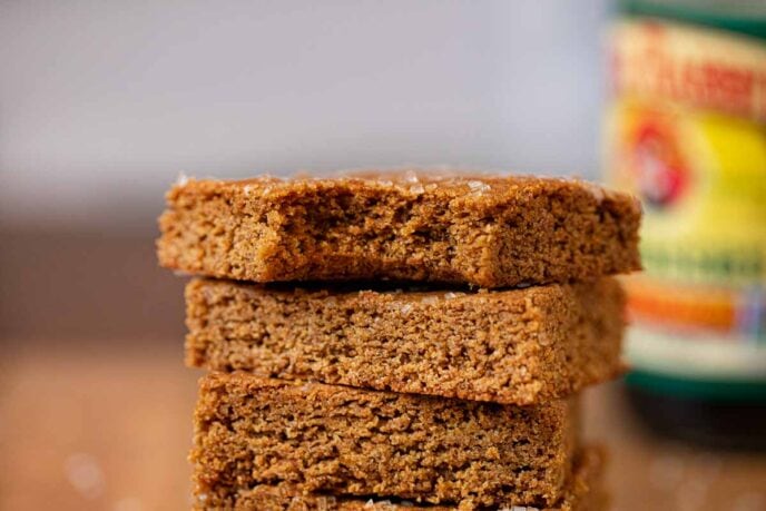 Ginger Cookie Bars in stack