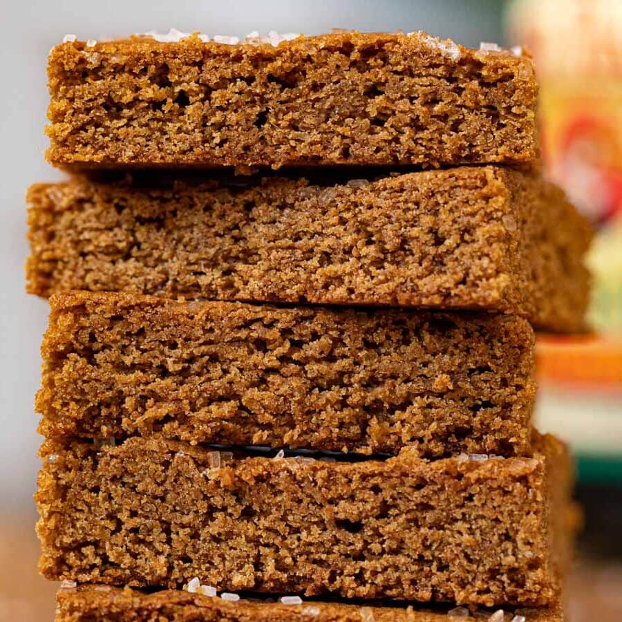 Ginger Cookie Bars in stack