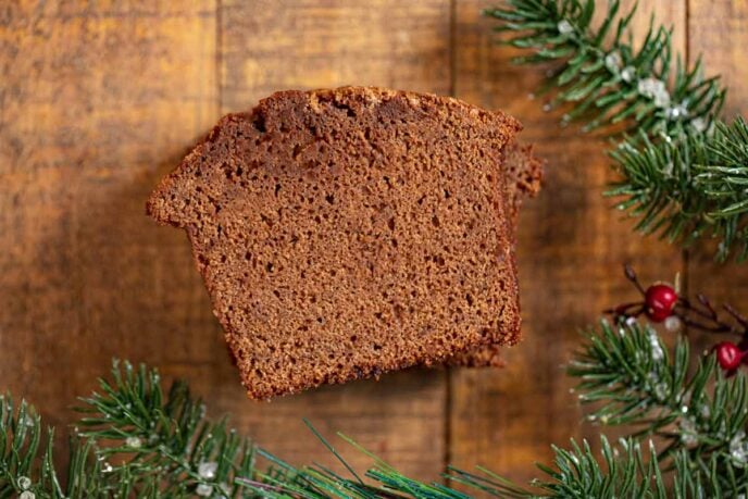 Gingerbread Loaf Cake slice