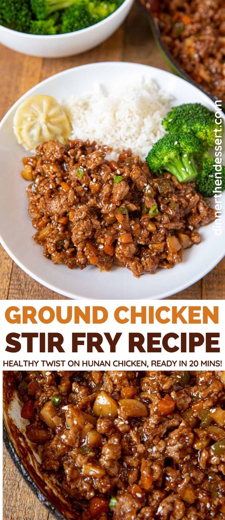 Ground Chicken Stir Fry Recipe Healthy Bowl Dinner Then Dessert