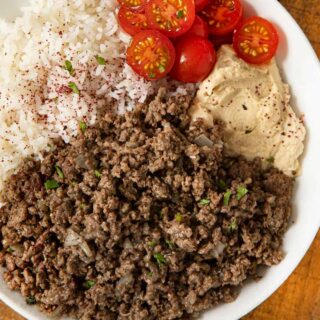 Ground Middle Eastern Beef Bowl