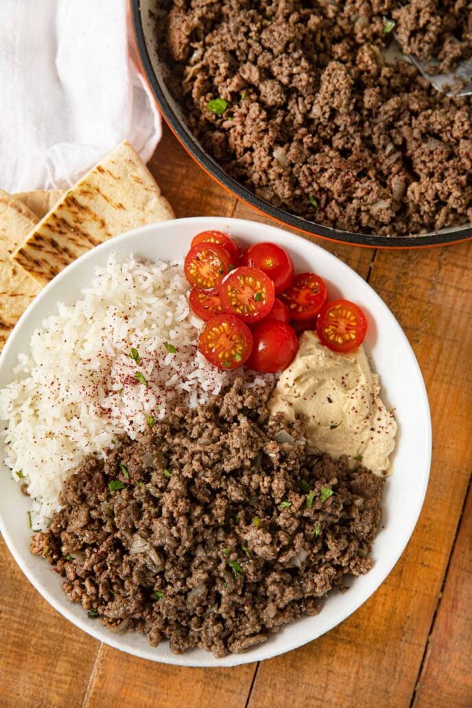 Ground Middle Eastern Beef Bowl