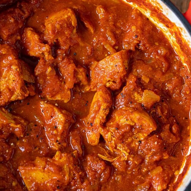 Indian Tomato Chicken in large pot