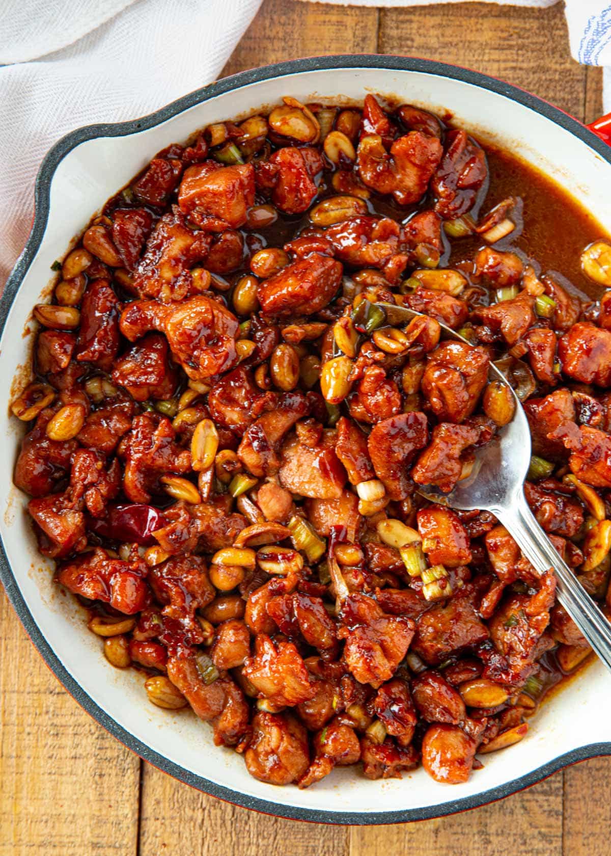 Kung Pao Chicken in pan