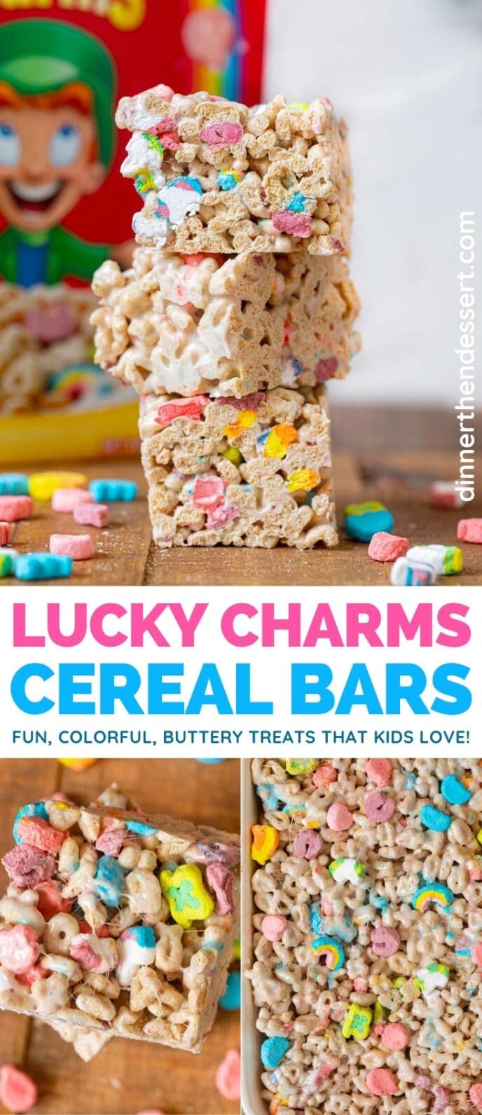 Lucky Charms Cereal Bars collage