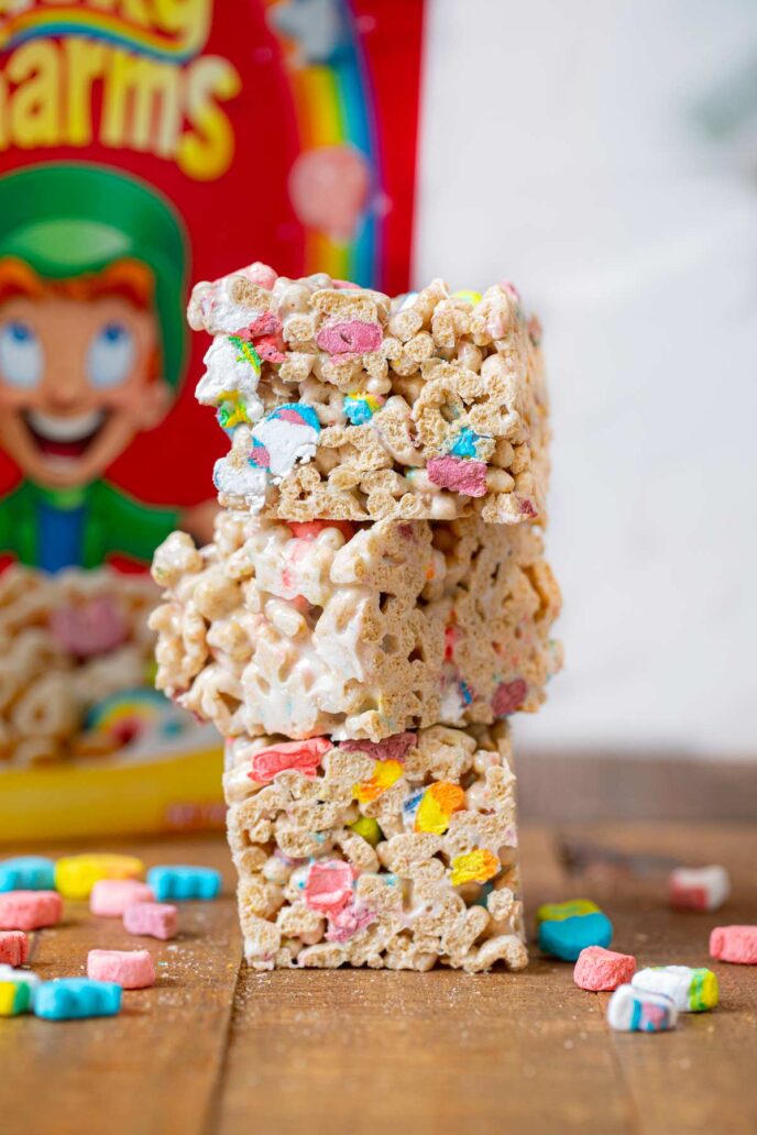 Lucky Charms Bars in stack