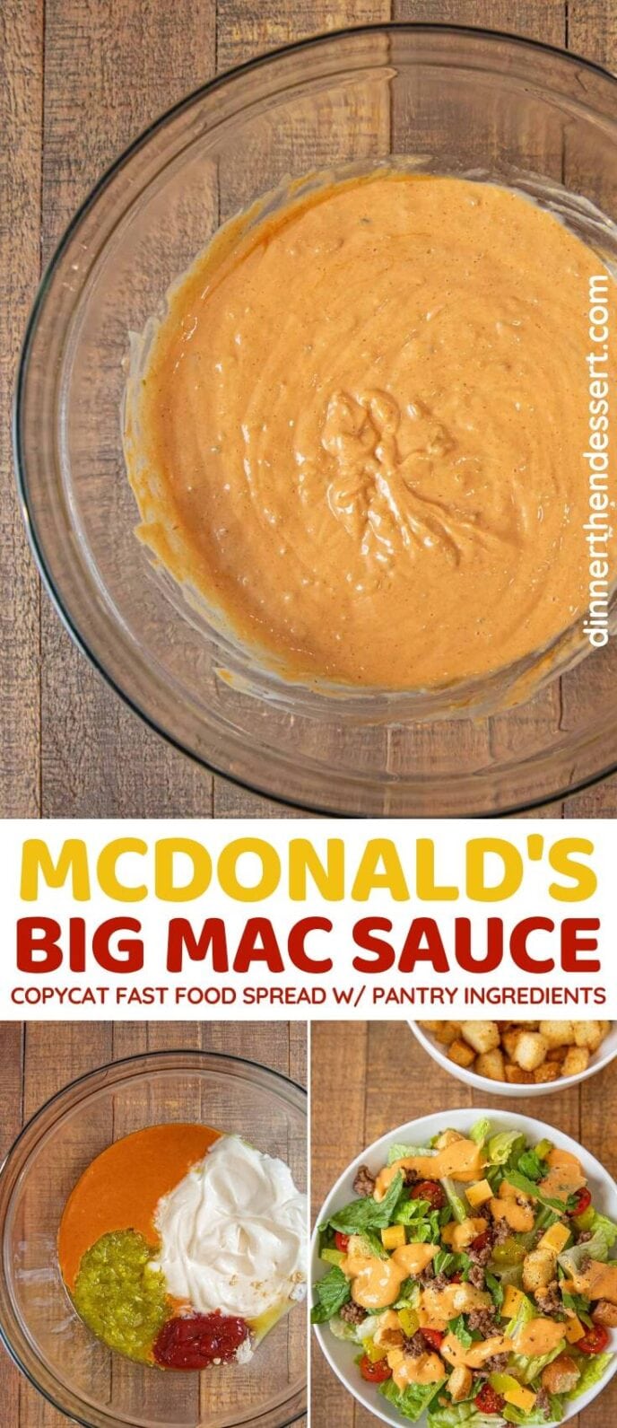 McDonald's Big Mac Sauce Copycat collage