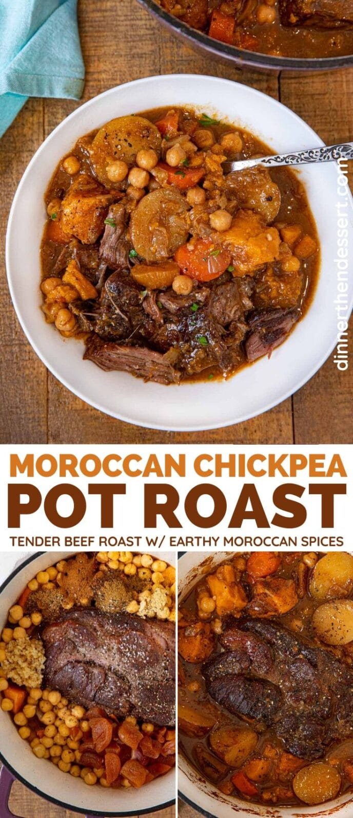 Moroccan Chickpea Pot Roast collage