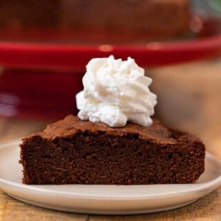 slice of chocolate cake on a plate