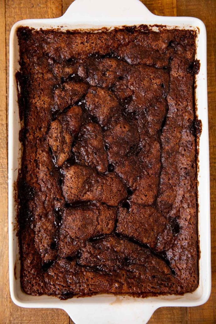 Nutella Cobbler in baking dish