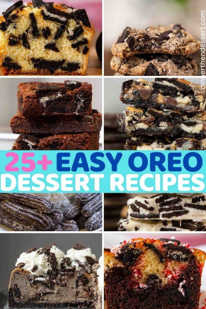 Ultimate list of Oreo Dessert Recipes in photo collage