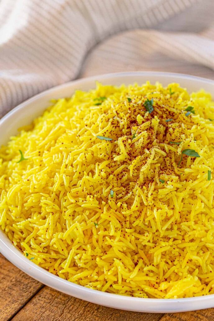 Easy Rice Cooker Saffron Rice Recipe