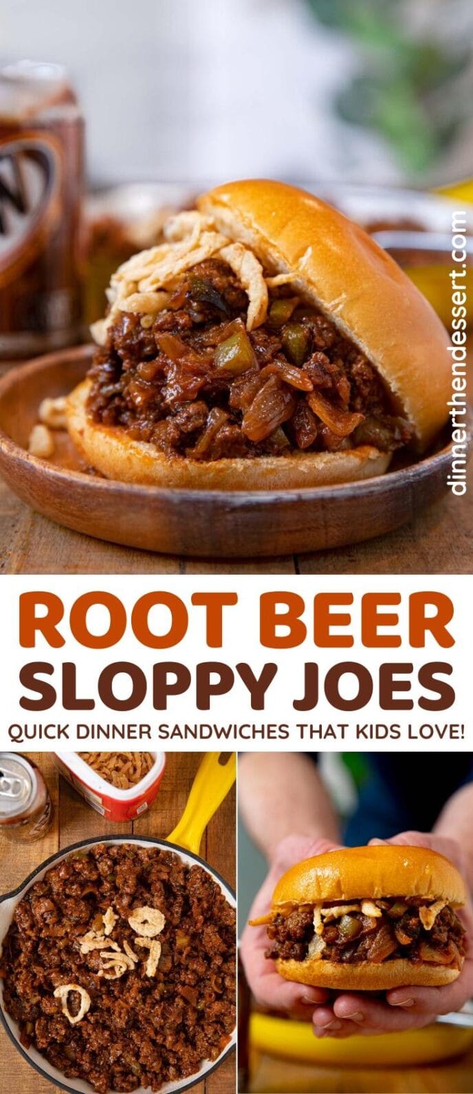 Root Beer Sloppy Joes collage