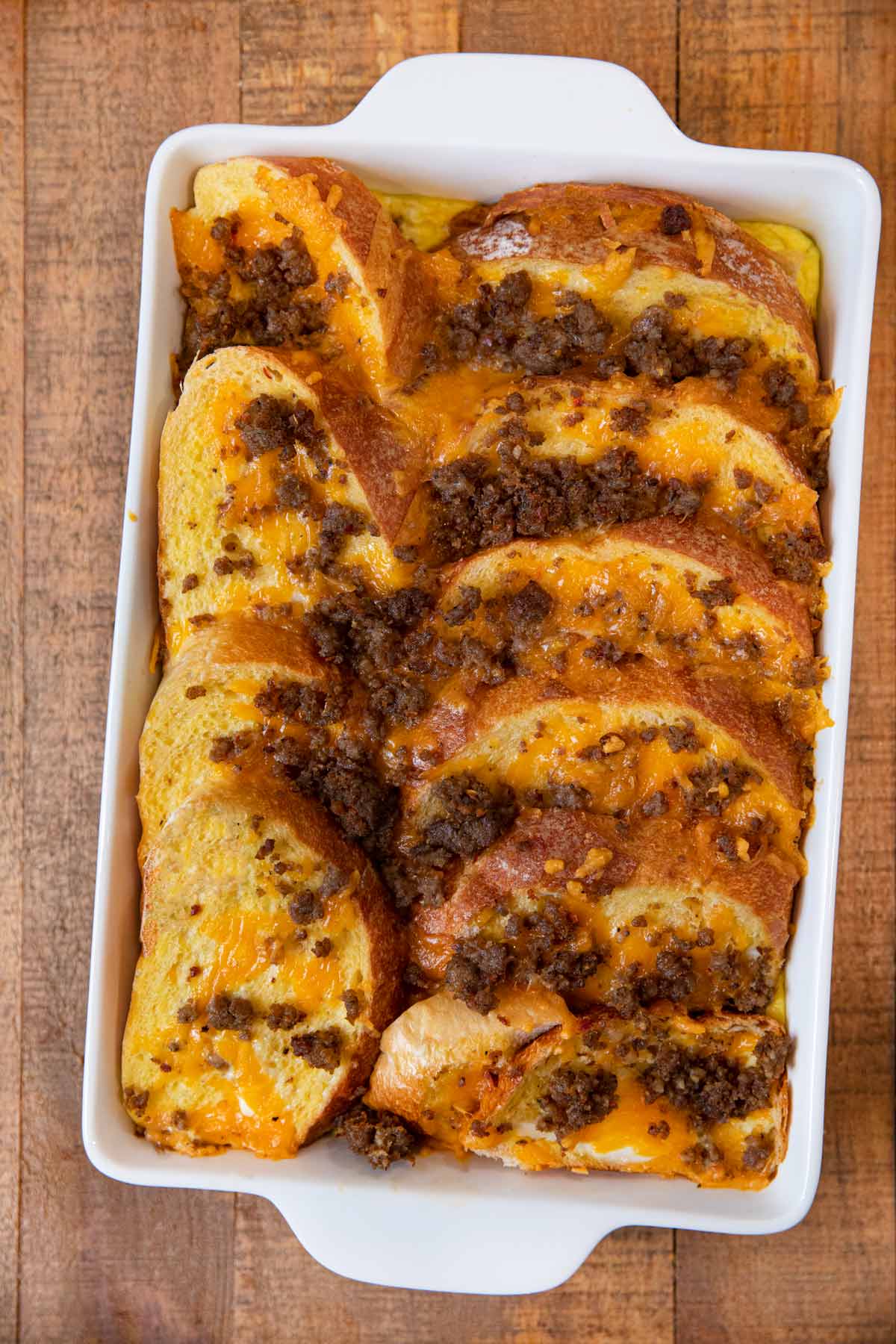 Sausage Cheddar French Toast Casserole Recipe Dinner, then Dessert