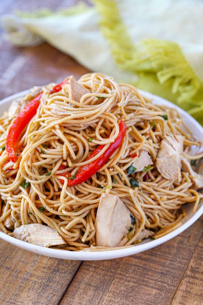 Sesame Noodles in bowl