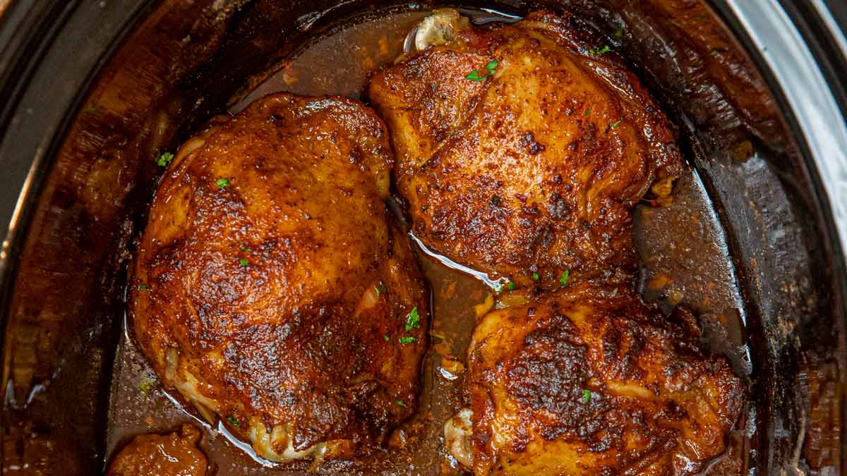 Slow Cooker Rotisserie Chicken - Dinner, then Dessert