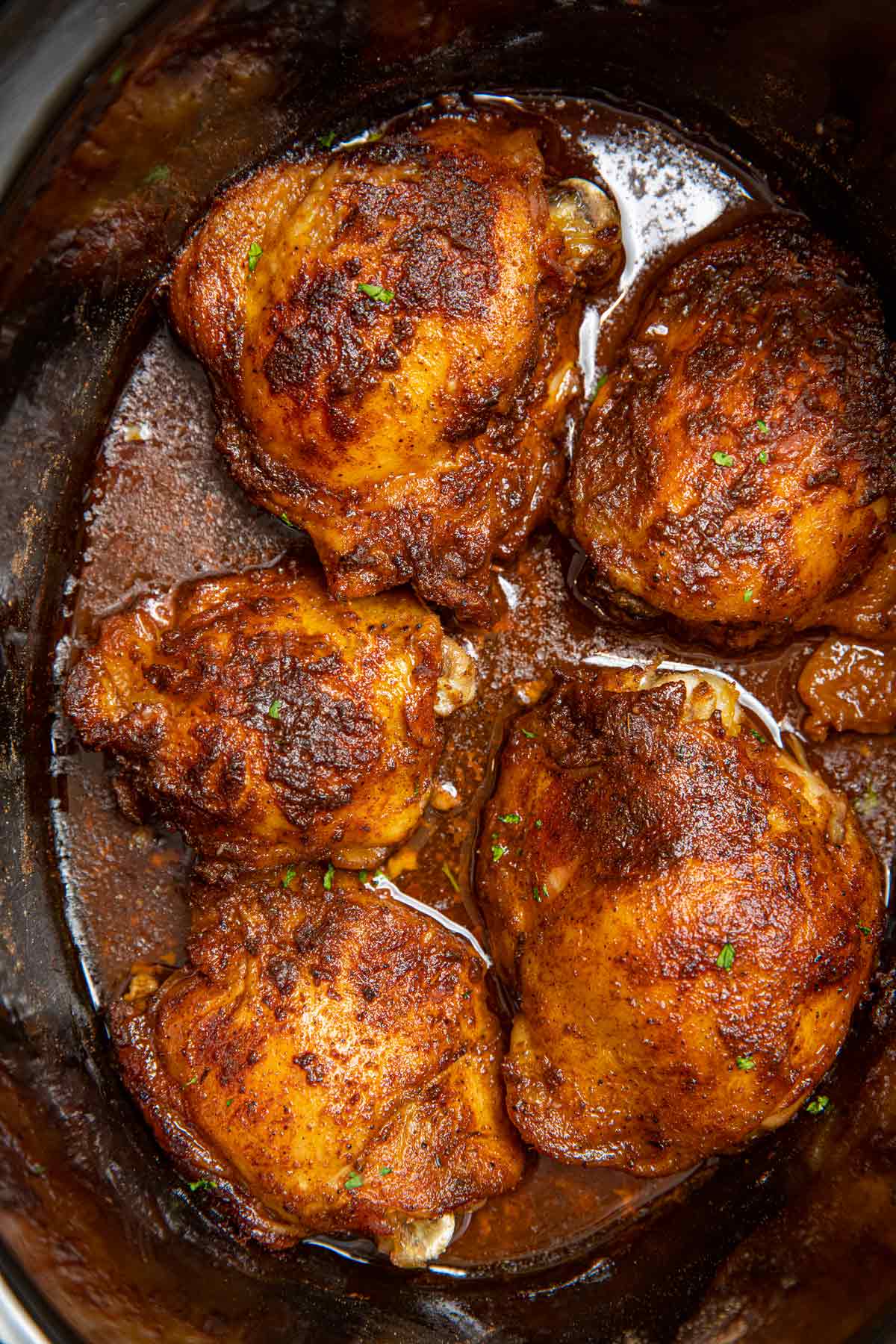 Slow Cooker Rotisserie Chicken Thighs Recipe - Dinner ...