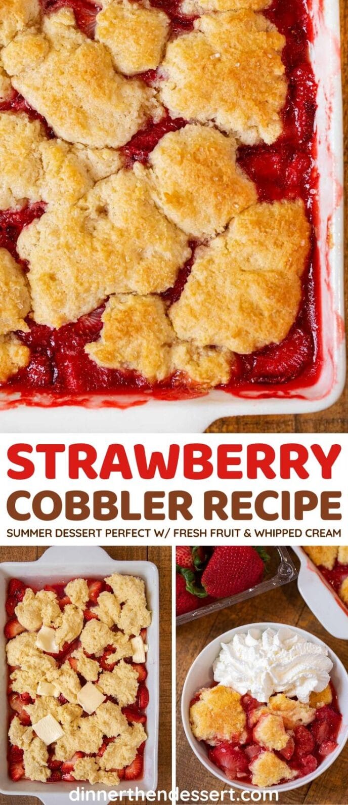 Strawberry Cobbler collage