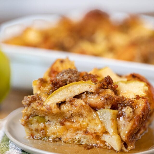 Sausage and Apple Breakfast Bake on small plate