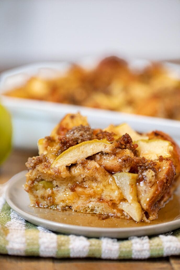 Sausage and Apple Breakfast Bake on small plate