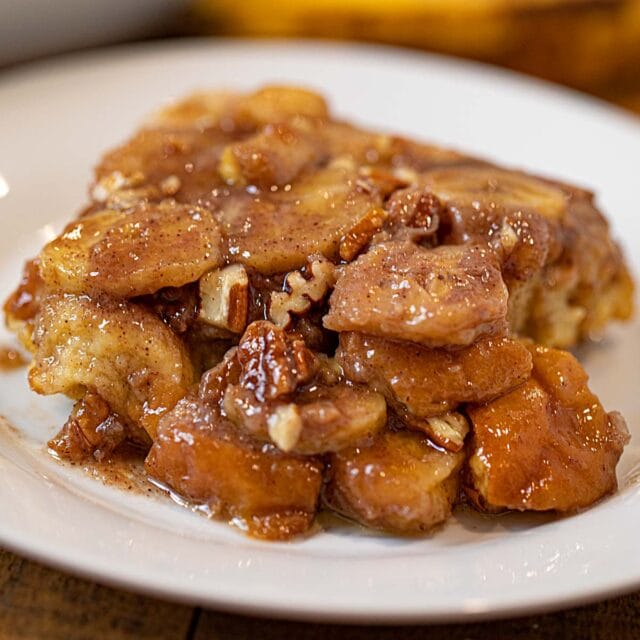 up close Bananas Foster French Toast Bake