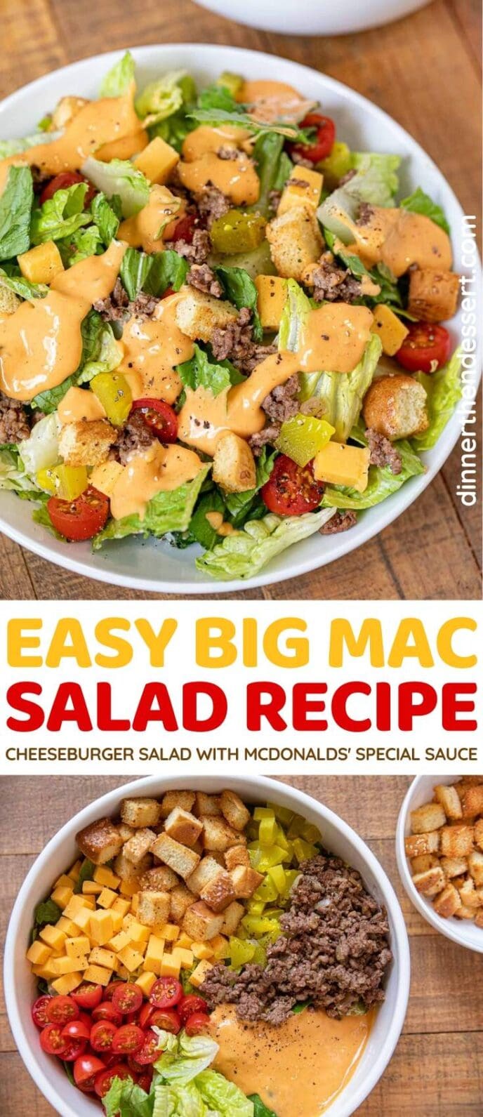Big Mac Salad collage