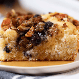 casserole for breakfast with pecans blueberries and sausage