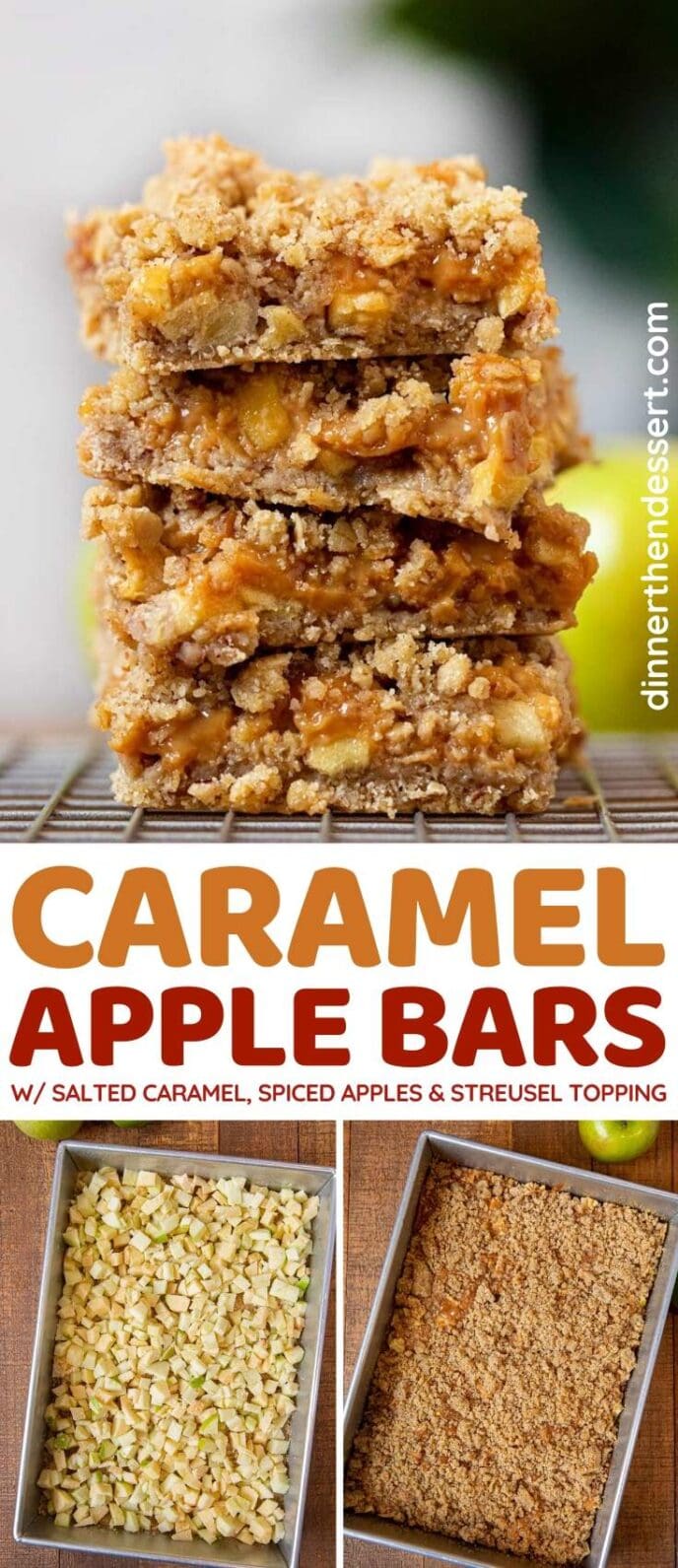 Easy Caramel Apple Bars Recipe Dinner, then Dessert