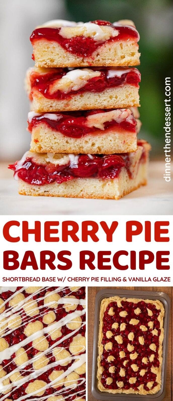 Cherry Pie Bars collage