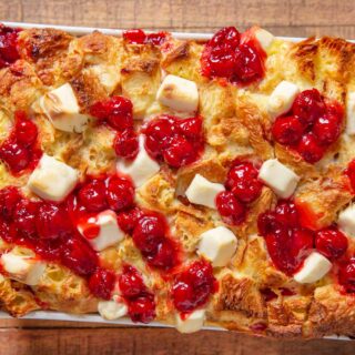 Cherry Danish Breakfast Bake top down