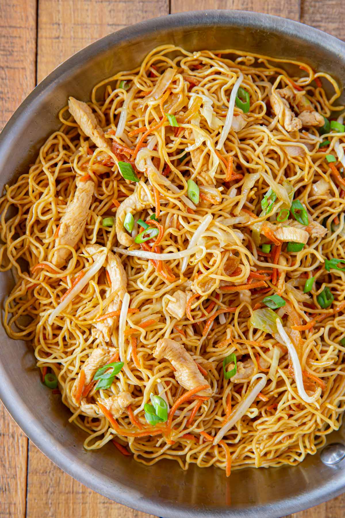 Chicken Chow Mein in large bowl