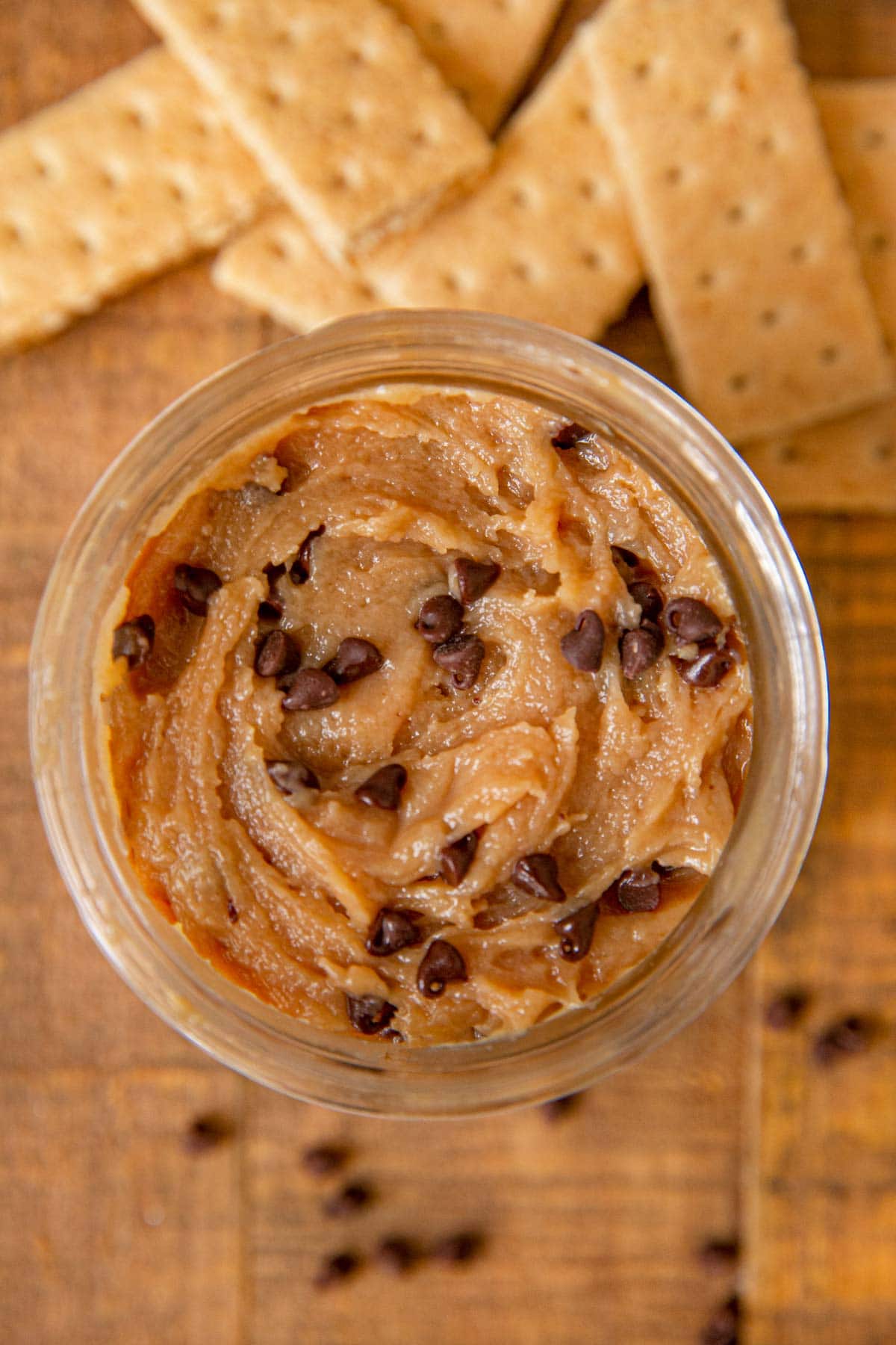 Chocolate Chip Cookie Butter with graham crackers
