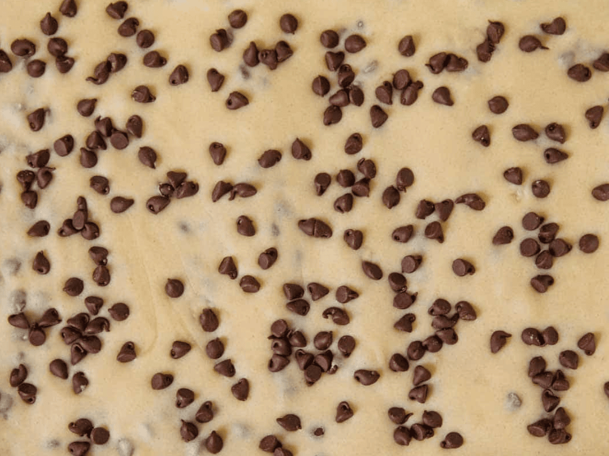 close up of precut fudge
