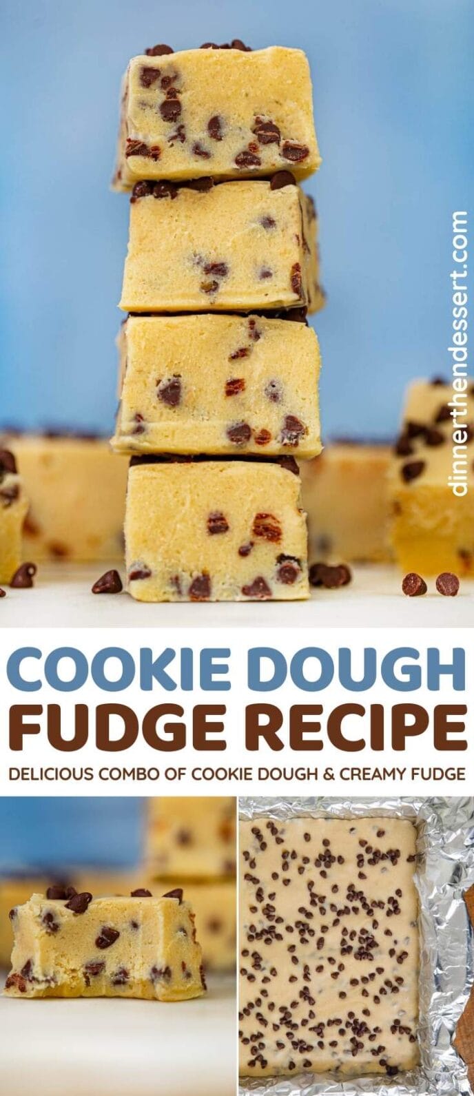 Cookie Dough fudge collage