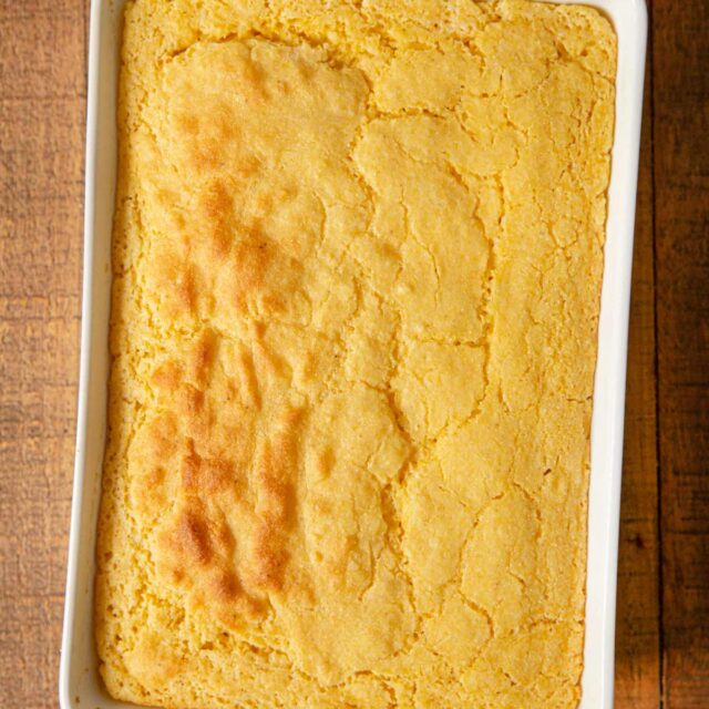 Cornbread for Stuffing in baking dish