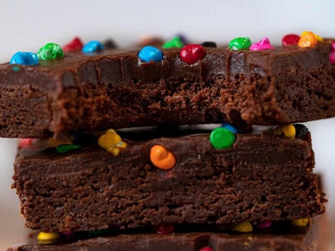 Bite taken out of the brownie