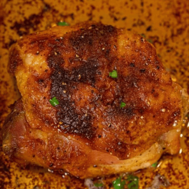 Close up of chicken thigh