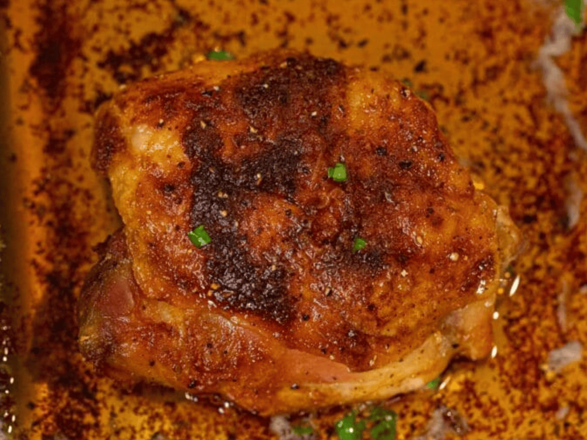 Close up of chicken thigh 